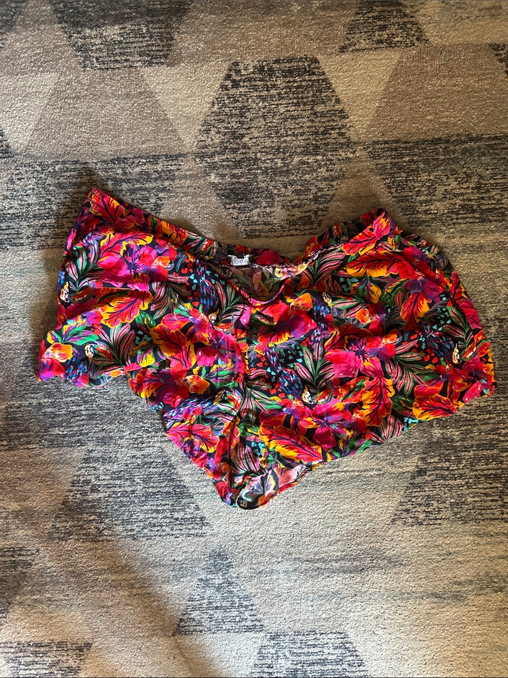 Eloquii Vibrant Floral Multi-Color Women’s Shorts